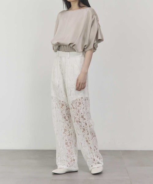 THE PERMANENT EYE(ザパーマネントアイ)の「【THE TOKYO/ザトウキョウ】2 piece Lace Pants/レースフレアパンツ/SET UP(セットアップ)(その他パンツ・レディース・ネイビー/ホワイト/ブラック・36/38)」の12枚目の写真