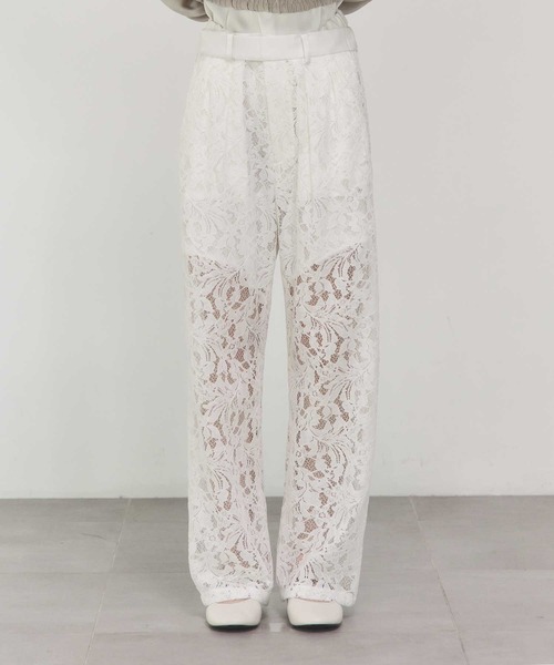 THE PERMANENT EYE(ザパーマネントアイ)の「【THE TOKYO/ザトウキョウ】2 piece Lace Pants/レースフレアパンツ/SET UP(セットアップ)(その他パンツ・レディース・ネイビー/ホワイト/ブラック・36/38)」の13枚目の写真