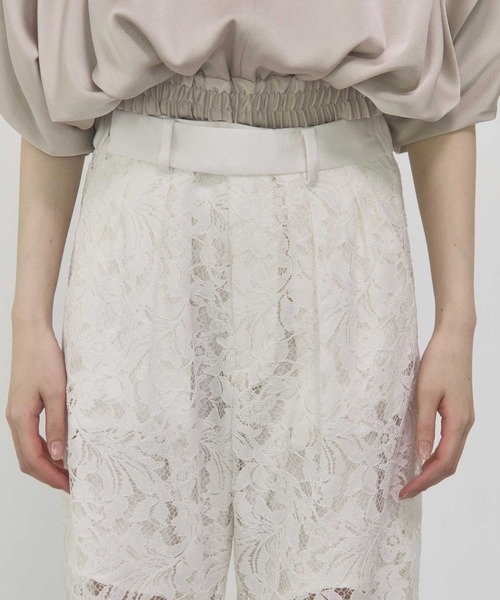 THE PERMANENT EYE(ザパーマネントアイ)の「【THE TOKYO/ザトウキョウ】2 piece Lace Pants/レースフレアパンツ/SET UP(セットアップ)(その他パンツ・レディース・ネイビー/ホワイト/ブラック・36/38)」の16枚目の写真