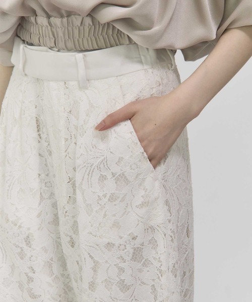 THE PERMANENT EYE(ザパーマネントアイ)の「【THE TOKYO/ザトウキョウ】2 piece Lace Pants/レースフレアパンツ/SET UP(セットアップ)(その他パンツ・レディース・ネイビー/ホワイト/ブラック・36/38)」の17枚目の写真
