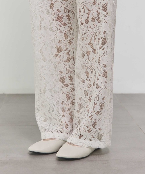 THE PERMANENT EYE(ザパーマネントアイ)の「【THE TOKYO/ザトウキョウ】2 piece Lace Pants/レースフレアパンツ/SET UP(セットアップ)(その他パンツ・レディース・ネイビー/ホワイト/ブラック・36/38)」の18枚目の写真