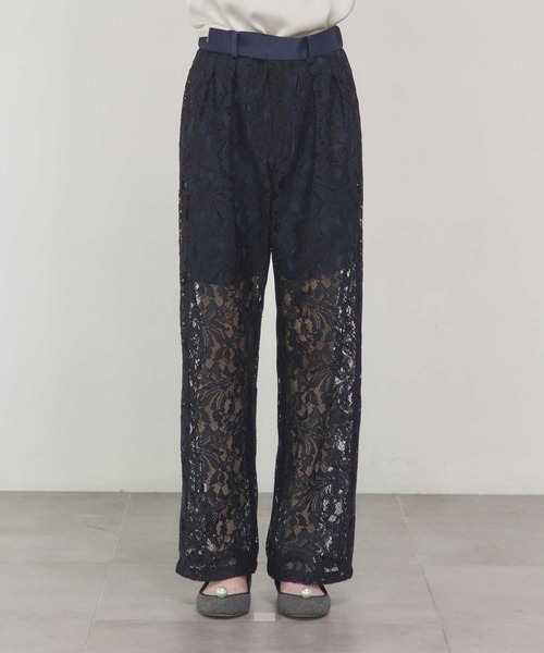 THE PERMANENT EYE(ザパーマネントアイ)の「【THE TOKYO/ザトウキョウ】2 piece Lace Pants/レースフレアパンツ/SET UP(セットアップ)(その他パンツ・レディース・ネイビー/ホワイト/ブラック・36/38)」の21枚目の写真