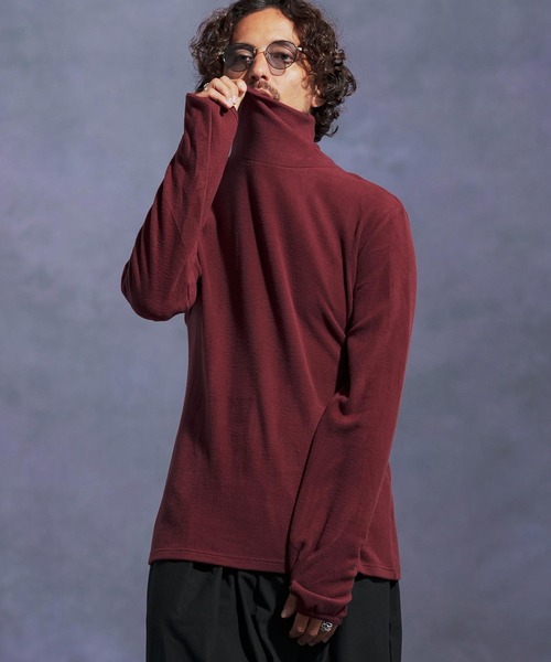 Jih Nunc(ジーヌンク)の「mlt5308-指ぬき付きタートルネックカットソー(Tシャツ/カットソー・メンズ・グリーン/ワイン/ブラック・L/M/S)」の10枚目の写真