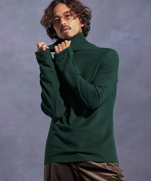 Jih Nunc(ジーヌンク)の「mlt5308-指ぬき付きタートルネックカットソー(Tシャツ/カットソー・メンズ・グリーン/ワイン/ブラック・L/M/S)」の19枚目の写真