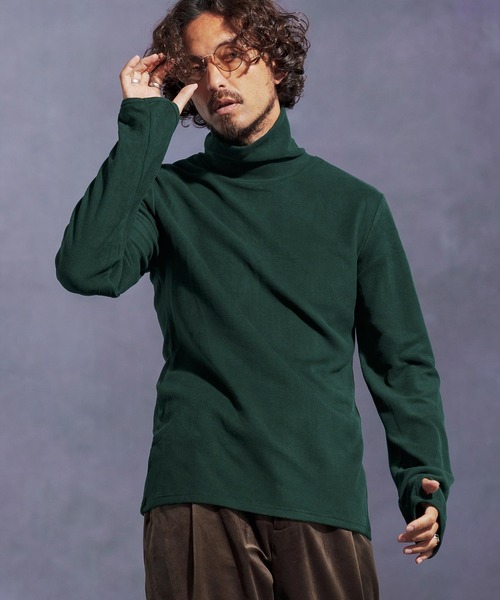Jih Nunc(ジーヌンク)の「mlt5308-指ぬき付きタートルネックカットソー(Tシャツ/カットソー・メンズ・グリーン/ワイン/ブラック・L/M/S)」の20枚目の写真