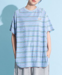 PUNYUS | ボーダーパイルビッグTシャツ(Tシャツ/カットソー)