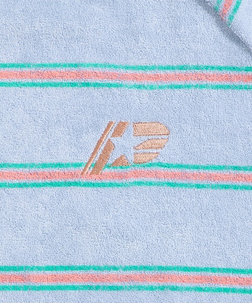 PUNYUS（プニュズ）の「ボーダーパイルビッグＴシャツ（Tシャツ/カットソー・レディース・ベージュ/ネイビー/サックスブルー・3/4）」の16枚目の写真