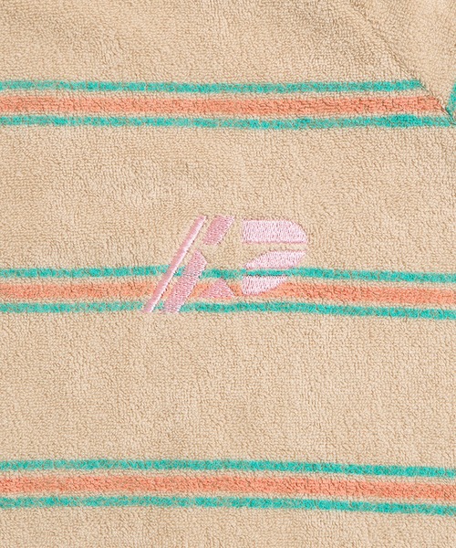 PUNYUS（プニュズ）の「ボーダーパイルビッグＴシャツ（Tシャツ/カットソー・レディース・ベージュ/ネイビー/サックスブルー・3/4）」の15枚目の写真