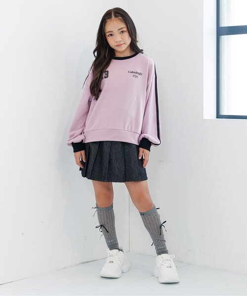 algy（アルジー）の「りぼんハイソックス（ソックス/靴下・キッズ・オフホワイト/ブラック/グレー・24/21）」の5枚目の写真