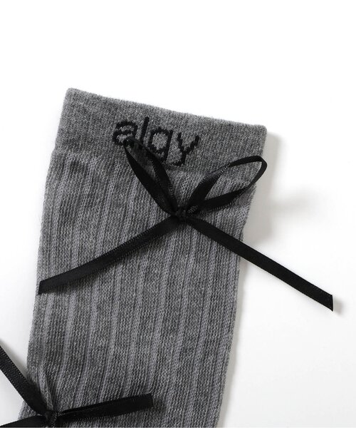 algy（アルジー）の「りぼんハイソックス（ソックス/靴下・キッズ・オフホワイト/ブラック/グレー・24/21）」の11枚目の写真