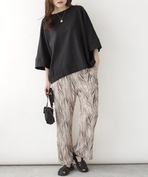 MARAI（マーライ）の「ボートネック七分袖ドルマンTシャツ キレイめ（Tシャツ/カットソー）」