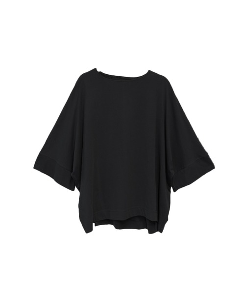 MARAI(マーライ)の「ボートネック七分袖ドルマンTシャツ キレイめ(Tシャツ/カットソー・レディース・ブラック/ベージュ/ホワイト/チャコールグレー・4L~5L/LL~3L/M~L)」の15枚目の写真