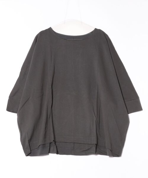 MARAI(マーライ)の「ボートネック七分袖ドルマンTシャツ キレイめ(Tシャツ/カットソー・レディース・ブラック/ベージュ/ホワイト/チャコールグレー・4L~5L/LL~3L/M~L)」の17枚目の写真