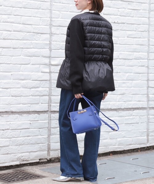 TAION(タイオン)の「【TAION/タイオン】別注ニットコンビダウンジャケット(ダウンジャケット/コート・レディース・ブラック/ネイビー・FREE)」の19枚目の写真