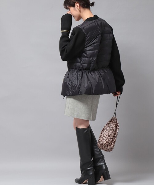 TAION(タイオン)の「【TAION/タイオン】別注ニットコンビダウンジャケット(ダウンジャケット/コート・レディース・ブラック/ネイビー・FREE)」の12枚目の写真