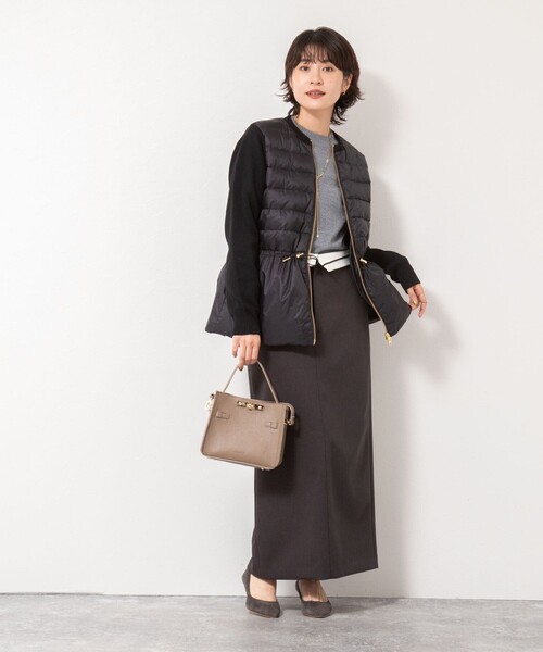 TAION(タイオン)の「【TAION/タイオン】別注ニットコンビダウンジャケット(ダウンジャケット/コート・レディース・ブラック/ネイビー・FREE)」の7枚目の写真