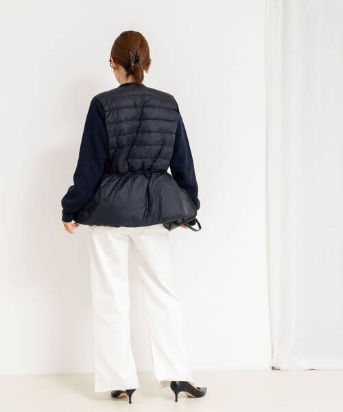 TAION(タイオン)の「【TAION/タイオン】別注ニットコンビダウンジャケット(ダウンジャケット/コート・レディース・ブラック/ネイビー・FREE)」の9枚目の写真