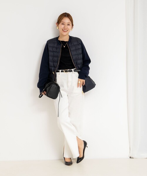 TAION(タイオン)の「【TAION/タイオン】別注ニットコンビダウンジャケット(ダウンジャケット/コート・レディース・ブラック/ネイビー・FREE)」の22枚目の写真