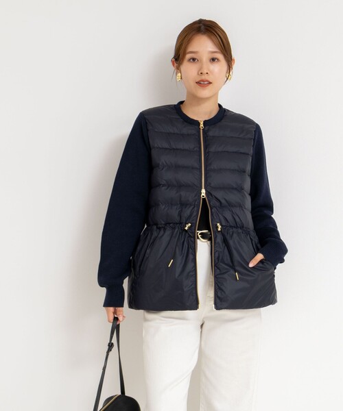 TAION(タイオン)の「【TAION/タイオン】別注ニットコンビダウンジャケット(ダウンジャケット/コート・レディース・ブラック/ネイビー・FREE)」の8枚目の写真