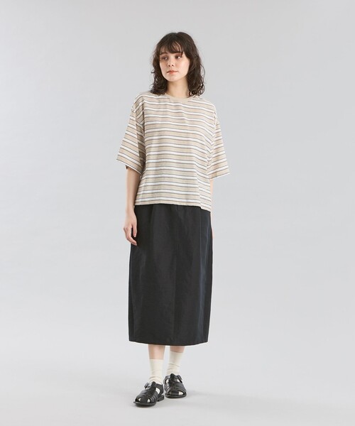 MACKINTOSH PHILOSOPHY(マッキントッシュ フィロソフィー)の「GREY LABEL リネンナイロンスカート(スカート・レディース・ベージュ/ブラック・1/2)」の5枚目の写真