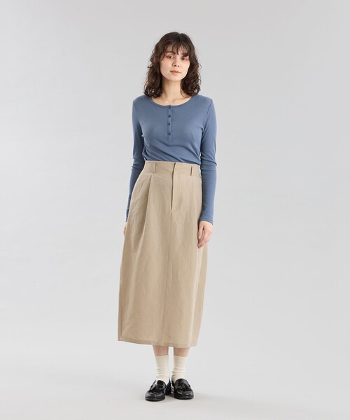 MACKINTOSH PHILOSOPHY(マッキントッシュ フィロソフィー)の「GREY LABEL リネンナイロンスカート(スカート・レディース・ベージュ/ブラック・1/2)」の7枚目の写真