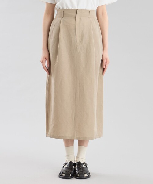 MACKINTOSH PHILOSOPHY(マッキントッシュ フィロソフィー)の「GREY LABEL リネンナイロンスカート(スカート・レディース・ベージュ/ブラック・1/2)」の8枚目の写真