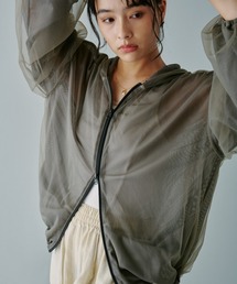 terrace（テラス）の「チュールレース×メッシュレイヤードフーディーパーカー（パーカー）」