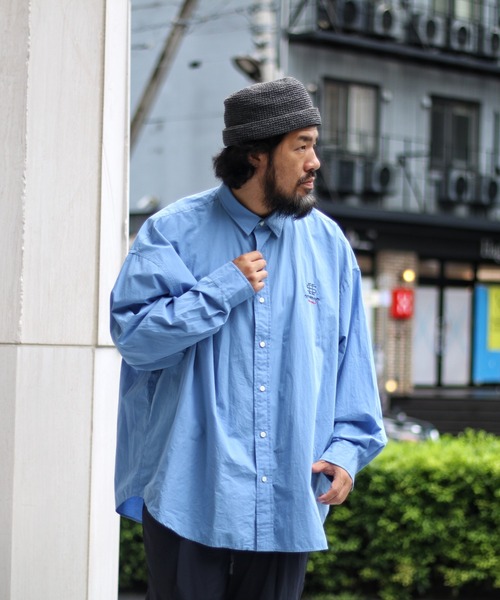 NATAL DESIGN(ネイタルデザイン)の「WIDE SHIRTS SEE SEE(シャツ/ブラウス・メンズ・サックスブルー/ホワイト・LARGE/X-LARGE/XX-LARGE)」の2枚目の写真