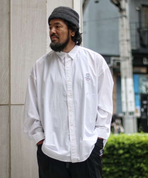 NATAL DESIGN(ネイタルデザイン)の「WIDE SHIRTS SEE SEE(シャツ/ブラウス・メンズ・サックスブルー/ホワイト・LARGE/X-LARGE/XX-LARGE)」の3枚目の写真