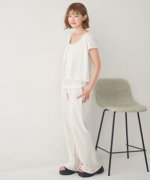 RETRO GIRL（レトロガール）の「裾レースキャミ×カーデセット（Tシャツ/カットソー・レディース・ホワイト系その他/グレー系その他/ブルー・FREE）」の8枚目の写真