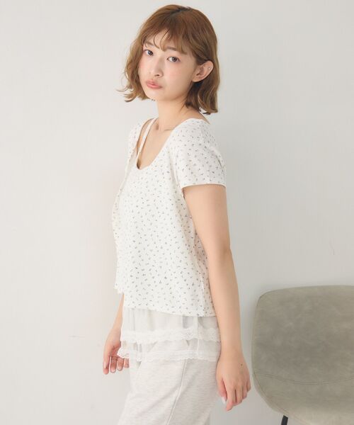 RETRO GIRL（レトロガール）の「裾レースキャミ×カーデセット（Tシャツ/カットソー・レディース・ホワイト系その他/グレー系その他/ブルー・FREE）」の12枚目の写真