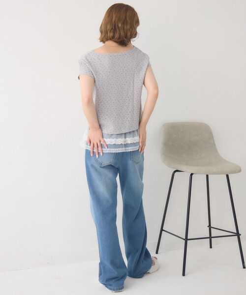 RETRO GIRL（レトロガール）の「裾レースキャミ×カーデセット（Tシャツ/カットソー・レディース・ホワイト系その他/グレー系その他/ブルー・FREE）」の15枚目の写真