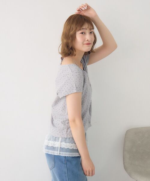 RETRO GIRL（レトロガール）の「裾レースキャミ×カーデセット（Tシャツ/カットソー・レディース・ホワイト系その他/グレー系その他/ブルー・FREE）」の18枚目の写真