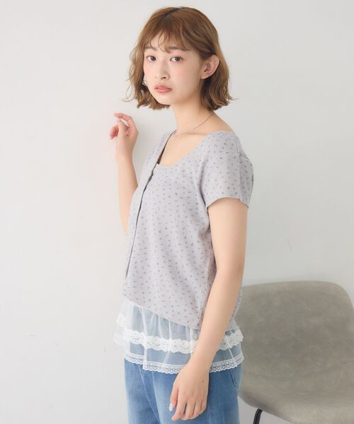 RETRO GIRL（レトロガール）の「裾レースキャミ×カーデセット（Tシャツ/カットソー・レディース・ホワイト系その他/グレー系その他/ブルー・FREE）」の20枚目の写真