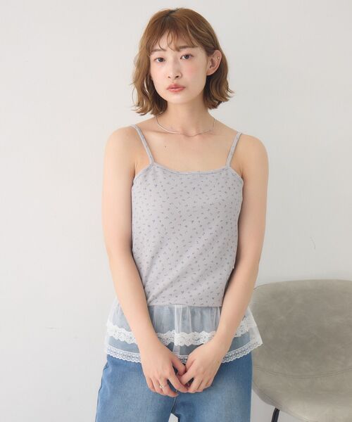 RETRO GIRL（レトロガール）の「裾レースキャミ×カーデセット（Tシャツ/カットソー・レディース・ホワイト系その他/グレー系その他/ブルー・FREE）」の21枚目の写真