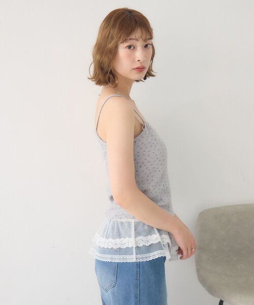 RETRO GIRL（レトロガール）の「裾レースキャミ×カーデセット（Tシャツ/カットソー・レディース・ホワイト系その他/グレー系その他/ブルー・FREE）」の22枚目の写真