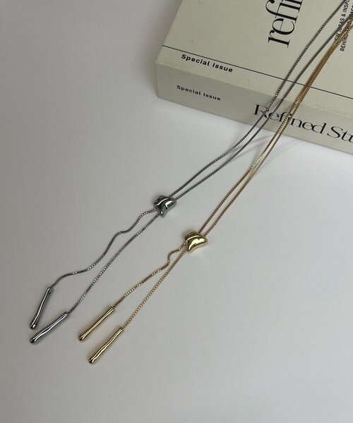 CAPRICIEUX LE'MAGE（カプリシューレマージュ）の「〈GOLDY/ゴールディ〉ループタイロングネックレス（ネックレス・レディース・シルバー/ゴールド・FREE）」の6枚目の写真