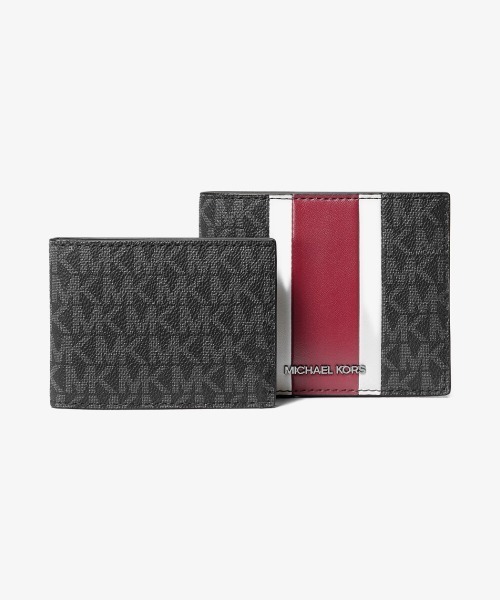 MICHAEL KORS(マイケルコース)の「3 IN 1 ウォレット BOX セット - MKシグネチャー(札入れ/マネークリップ・メンズ・レッド系・FREE)」の1枚目の写真