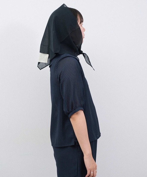 I am I in fact...（アイアムアイインファクト）の「●SATIN SOCCER ギンガム ブラウス（シャツ/ブラウス・レディース・ホワイト/ブラック/その他・FREE）」の6枚目の写真