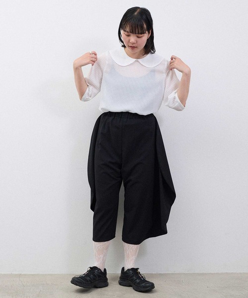 I am I in fact...（アイアムアイインファクト）の「●SATIN SOCCER ギンガム ブラウス（シャツ/ブラウス・レディース・ホワイト/ブラック/その他・FREE）」の19枚目の写真