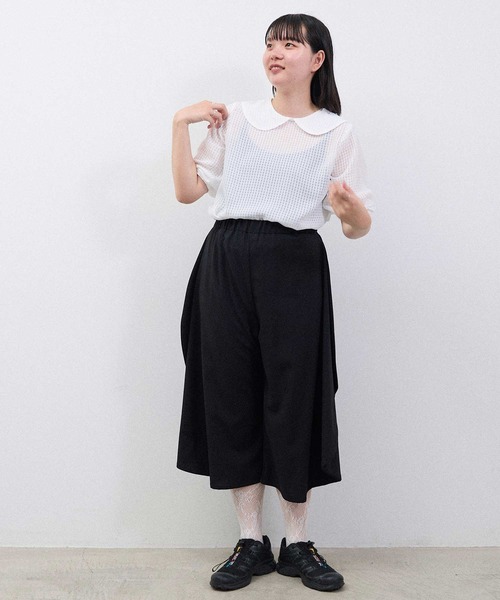 I am I in fact...（アイアムアイインファクト）の「●SATIN SOCCER ギンガム ブラウス（シャツ/ブラウス・レディース・ホワイト/ブラック/その他・FREE）」の9枚目の写真