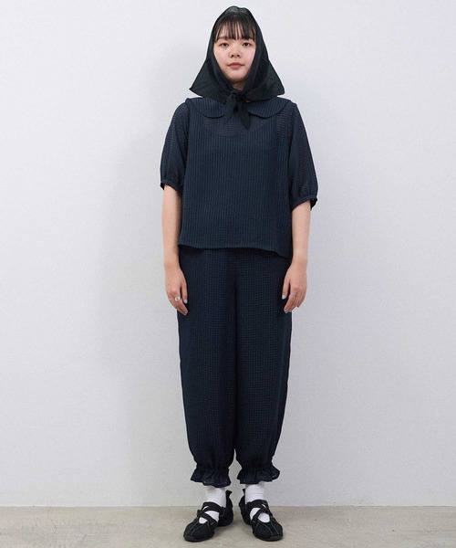 I am I in fact...（アイアムアイインファクト）の「●SATIN SOCCER ギンガム ブラウス（シャツ/ブラウス・レディース・ホワイト/ブラック/その他・FREE）」の12枚目の写真