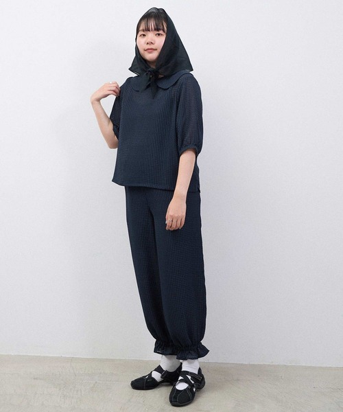 I am I in fact...（アイアムアイインファクト）の「●SATIN SOCCER ギンガム ブラウス（シャツ/ブラウス・レディース・ホワイト/ブラック/その他・FREE）」の14枚目の写真