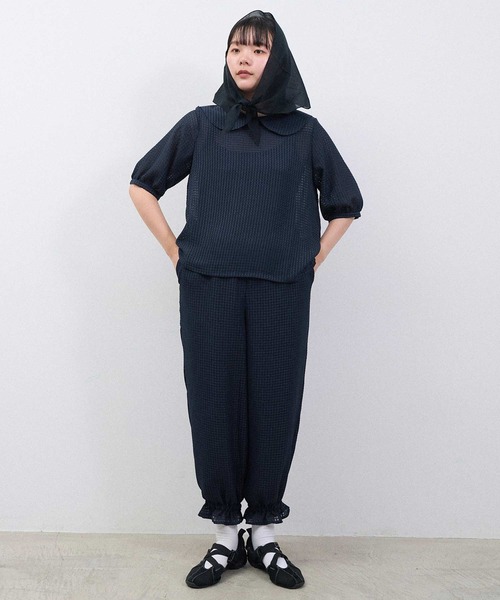 I am I in fact...（アイアムアイインファクト）の「●SATIN SOCCER ギンガム ブラウス（シャツ/ブラウス・レディース・ホワイト/ブラック/その他・FREE）」の13枚目の写真