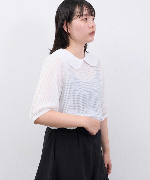 I am I in fact...（アイアムアイインファクト）の「●SATIN SOCCER ギンガム ブラウス（シャツ/ブラウス・レディース・ホワイト/ブラック/その他・FREE）」の21枚目の写真