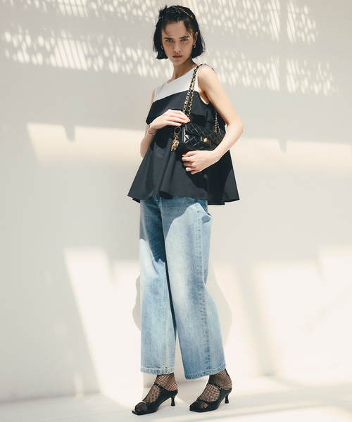 La TOTALITE（ラトータリテ）の「【洗える】レイヤード風カットソー（Tシャツ/カットソー・レディース・ホワイト/ブラック・FREE）」の13枚目の写真