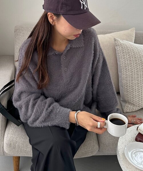 ユニセックス】ミンクライクニットポロ（ニット/セーター）｜DISCOAT