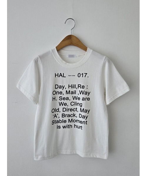 NANAHACHI(ナナハチ)の「フロント文字プリント半袖Tシャツ(Tシャツ/カットソー・レディース・ブラウン/ブラック/アイボリー・FREE)」の16枚目の写真