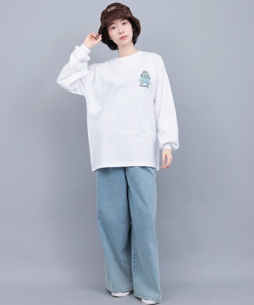 チチカカ(チチカカ)の「チビカチナコミックプリントロングTシャツ(Tシャツ/カットソー・レディース・ブラック/マスタード/オフホワイト・FREE)」の5枚目の写真