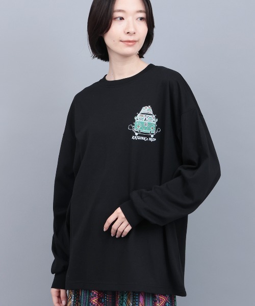 チチカカ(チチカカ)の「チビカチナコミックプリントロングTシャツ(Tシャツ/カットソー・レディース・ブラック/マスタード/オフホワイト・FREE)」の11枚目の写真